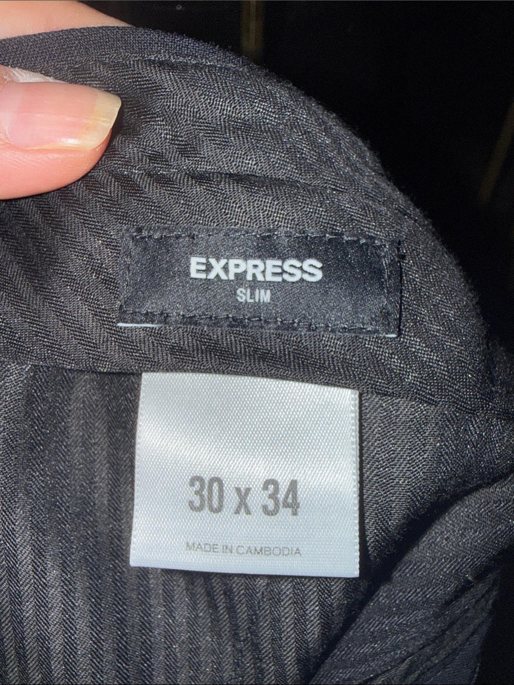 Express Men's Black Dress Pants - Slim Straight 30 x 34L - Picture 5 of 6